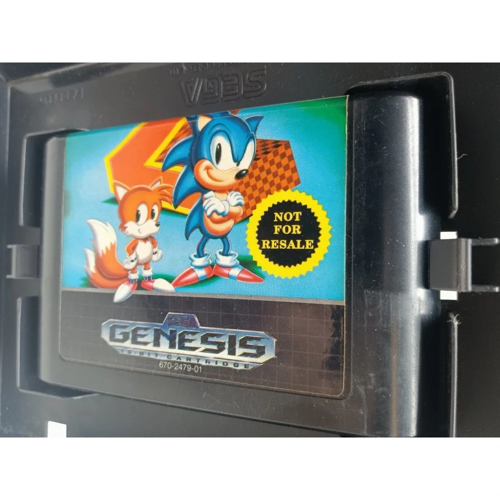 Sega‎ MK-1631 Genesis Console Game 1 Controllers + Sonic Hedgehog Game